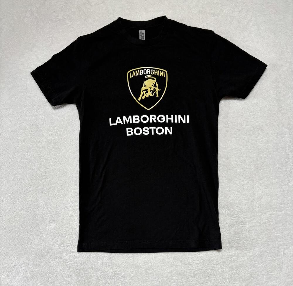 Lamborghini Boston Shirt Mens XS Black Next Level Apparel Tee Graphic